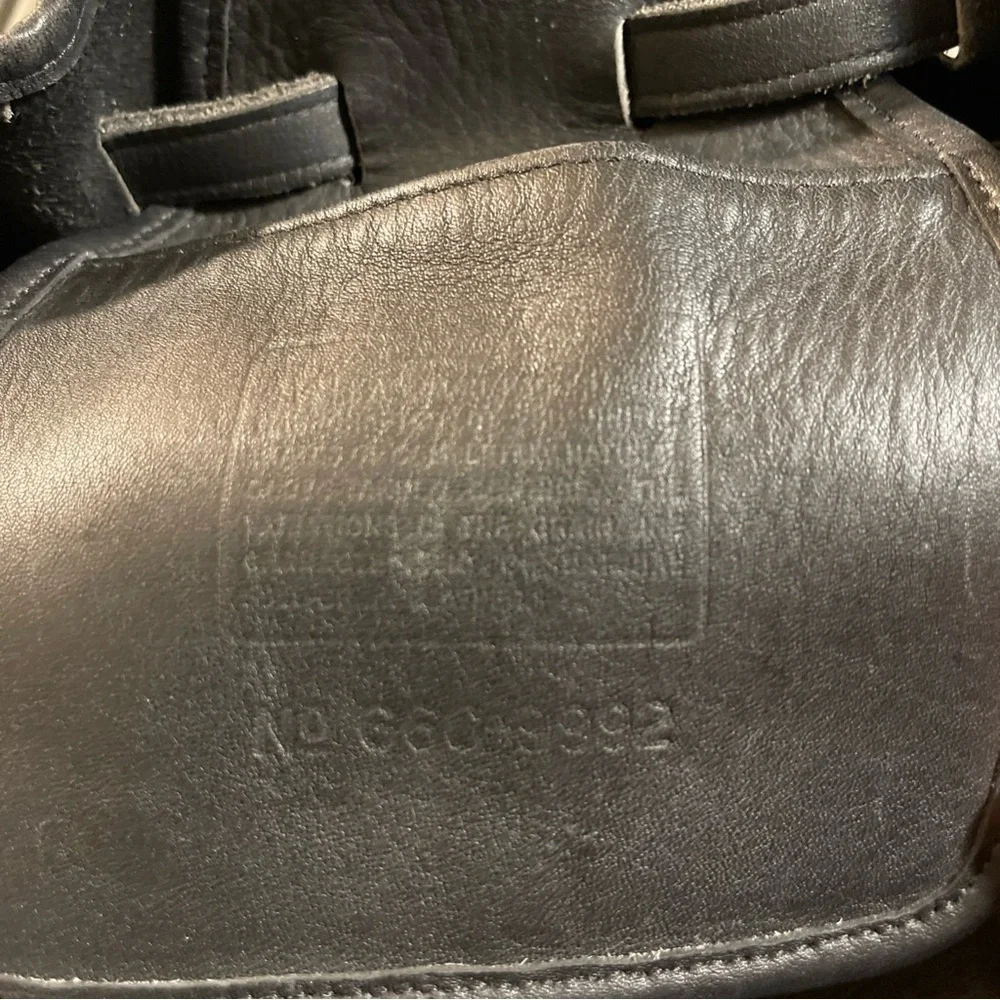 COACH 9992 Vintage Drawstring Turnlock Leather Backpack Black Old Coach USA